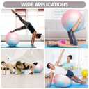 APEXUP Yoga Ball Exercise Ball Anti Slip Heavy Duty for Fitness, Balance & Core Workout, Balance Training, Pregnancy & Physical Therapy, 5 Sizes (S (15"~18") 45cm, Blue Pink)