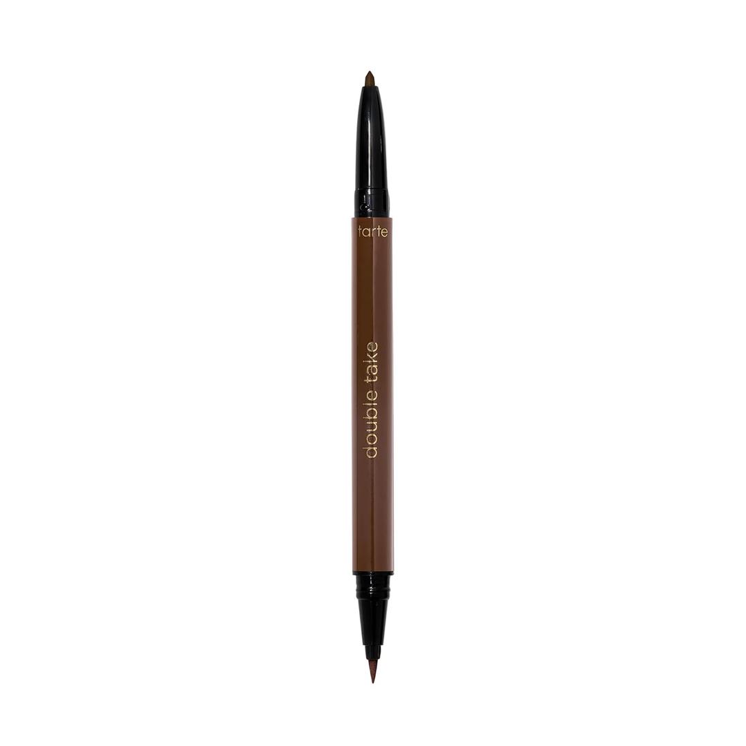 tarte double take eyeliner  2-in-1 Pencil Eyeliner for Bold All-Day Wear, Waterproof, Easy to Apply, Vegan, Cruelty-Free (brown)