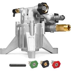 TOOLCY 7/8" Shaft Vertical Pressure Washer Pump - Rear Inlet/Outlet Max 3100 PSI @ 2.5 GPM OEM & Power Washer Pump for Gas Washer, Replacement for Simpson, Honda etc