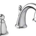 Moen Brantford Chrome Two-Handle High Arc Widespread Bathroom Sink Faucet for 3-Hole Setups with Valve Included, TV6620