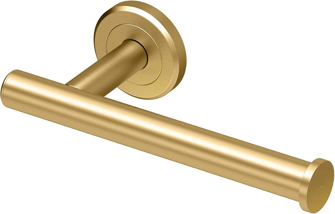 Gatco 4233 Latitude II European Toilet Tissue Holder, Brushed Brass, 6.88"