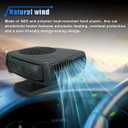 12V 200W Portable Car Heater, Car Windshield Defogger Defroster with 360 Degree Rotary & Cigarette Lighter Plug-in, 2 in 1 Auto Windscreen/Window Heater Fast Heating & Cooling Fan