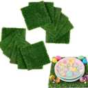 XLX TURF 12 Pack Artificial Grass Square Mats, 12"x12" Fake Grass Placemats for Easter Table Centerpiece, Realistic Synthetic Turf Patch for Football Golf Party Decor, Pet Dog Potty Grass, DIY Crafts