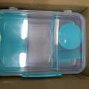 Sistema To Go 1.48L (2-Pack) Bento Box Food Storage Containers, School Lunch Boxes with Removable Dividers & Snack Pot, Two 1.48L Containers, Freezer, Microwave, & Dishwasher-Safe, BPA-Free