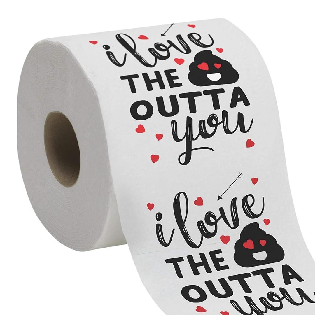 2 x Homarden Funny Toilet Paper - Unique Bathroom Gag Gift, Custom Printed Toilet Paper Roll - Valentine's day, Birthday or Anniversary Romantic Humor Tissue Gifts - Ultra Absorbent - 250 sheet - 2 ply TP