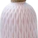 Small Ceramic Vases Bud Home Kitchen Decor,Centerpieces Propagation Bathroom Room Farmhouse Living Room Table Cylinder Flower Bouquet Bulk Bud Vases (Pink,L11.5*H15)