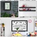 Containlol 188 Pcs Black Glitter Bulletin Board Border Poster Letter Star Cutout Set, 59 ft Scalloped Border Trim Alphabet Letter Stars Number Punctuations for Classroom School Decor
