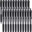 Writon Retractable Ballpoint Pens, Comfort Grip, 1.0mm Medium Point, Black Ink, 24 Pack