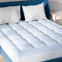 Niagara Cooling Queen Mattress Topper - Pillow Top Mattress Cover Quilted Fitted Cooling Topper for Back Pain Deep Pocket Fits 20 Inches (60x80 Inches)