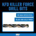 Drill America - KFD29J-PC 29 Piece Heavy Duty High Speed Steel Drill Bit Set with Black and Gold Finish in Round Case (1/16" - 1/2" x 64ths), KFD Series