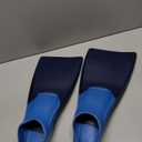 Sporti Adult-Kids Swim Fins for Pool Lap Swimming - Long Floating Fins for Swimming & Snorkeling - Swim Flippers for Training (M 8-9 / W 9-10, Navy-Blue)