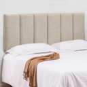 HAOBO Home Upholstered Headboard Foldable King Size Headboards Eastern King/California King Linen Panel with Height Adjustments (Oatmeal1)