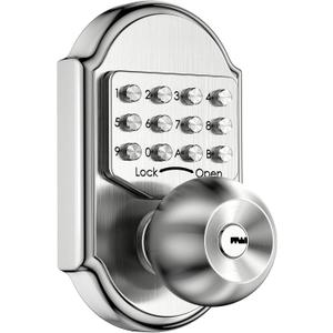 Keyless Entry Keypad Deadbolt Door Lock 304 Stainless Steel Sabbath Lock 100% Mechanical Shabbos Lock- No Risk of Low Power