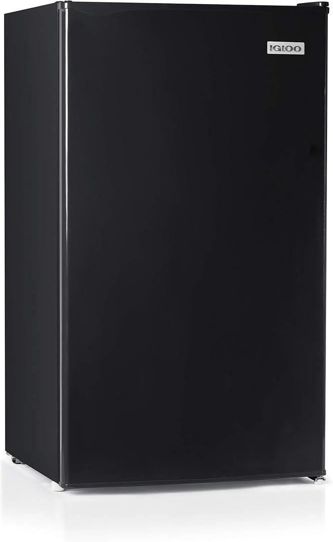 Igloo 3.2 Cu.Ft. Mini Fridge with Freezer - Single Door Compact Refrigerator with Glass Shelves for Homes, Dorms & Offices- Keep Snacks, Drinks & Frozen Foods Cool with Temperature Control Mini Fridge
