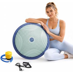 EaseUp Balance Ball Trainer 23inch with Bands & Pump for HIIT Yoga