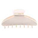 HAIMEIKANG Large Acetate 4 Inch Hair Claw Clip for Women - French Style Hair Claws for Thick Hair with Non-Slip Teeth, Hair Accessories for Updos, Buns & Ponytails (Beige)