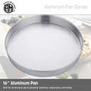 American Metalcraft A80162 Straight-Sided Pan, Aluminum, 16" Dia, 2" H, Silver, 72 Quarts
