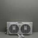 Comfort Zone Twin Window Fan with Reversible Airflow Control, 9 inch, Auto-Locking Expanders, 2 Speed Fan, Dual Fan, Exhaust, Airflow 9.84 ft/sec, Ideal for Home, Kitchen, Bedroom & Office, CZ319WT (White)