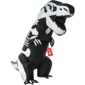 Morph Skeleton Inflatable Dinosaur Costume Kids, Blow Up Dinosaur Outfit for Boys, Boys Halloween Costume, Halloween Costumes for Kids