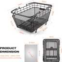 CXWXC Rear Bike Basket with Handle - Quick Release Bicycle Rear Basket with Cargo Net and Waterproof Cover, Wire Bike Baskets Rear Large Capacity