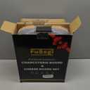 Portable Travel Charcuterie Board with Lid, Bamboo Charcuterie Cheese Board with Cover Accessories Gift Set, Large Covered Charcuterie Box Serving Tray Board Platter 7 Compartment Traveling Christmas