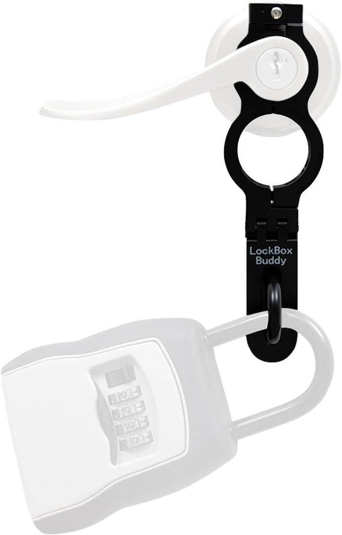 Secure Lock Box Attachment for Lever Handles - Realtors, Vacation Rentals and Real Estate Agent Supplies - Realtor Supplies for Key Lock Box for Keys with Code (1 Pack)