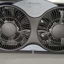 COMFORT ZONE 9" Smart Reversible Twin Window Fan with WiFi & Remote