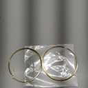 Amazon Essentials Yellow 18K Gold Plated Stainless Steel Flattened Hoop Earrings (70mm)