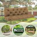Extra Thick 5" Waterproof Porch Swing Cushions Outdoor 60 inch Swing Cushions 3 Seater Replacement with Backrest and Ties for Outdoor Furniture Patio Bench Garden (Brown)