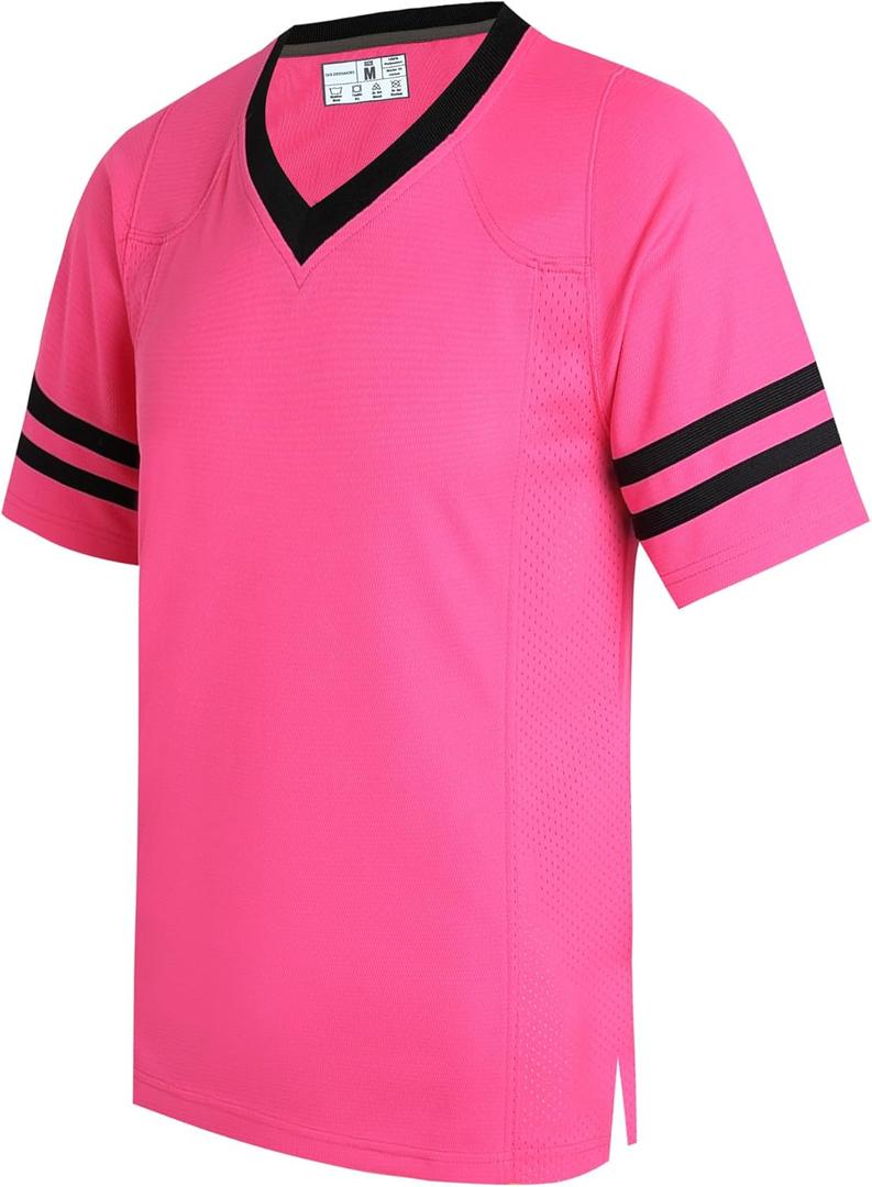 Plain Men's Football Jerseys for Unisex V-Neck Fitness T-Shirts Workout Outfits Casual Party Tops