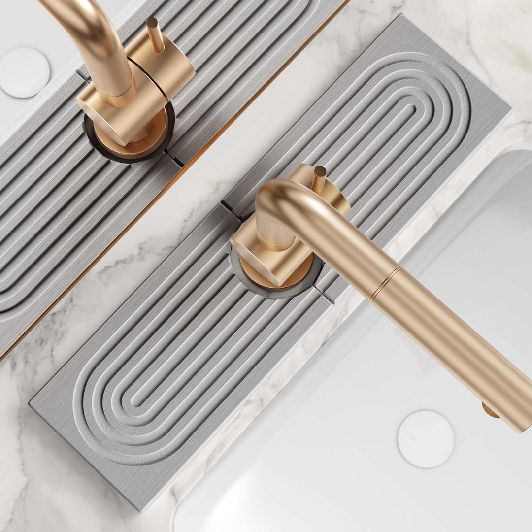 eormoe Diatomite Kitchen Faucet Mat - 14Inch Water Absorbing Stone Tray for Sink, Stone Fast-Drying Faucet Mat for Kitchen Counter Sink Accessories (Grey, 14'' x 3.9'')