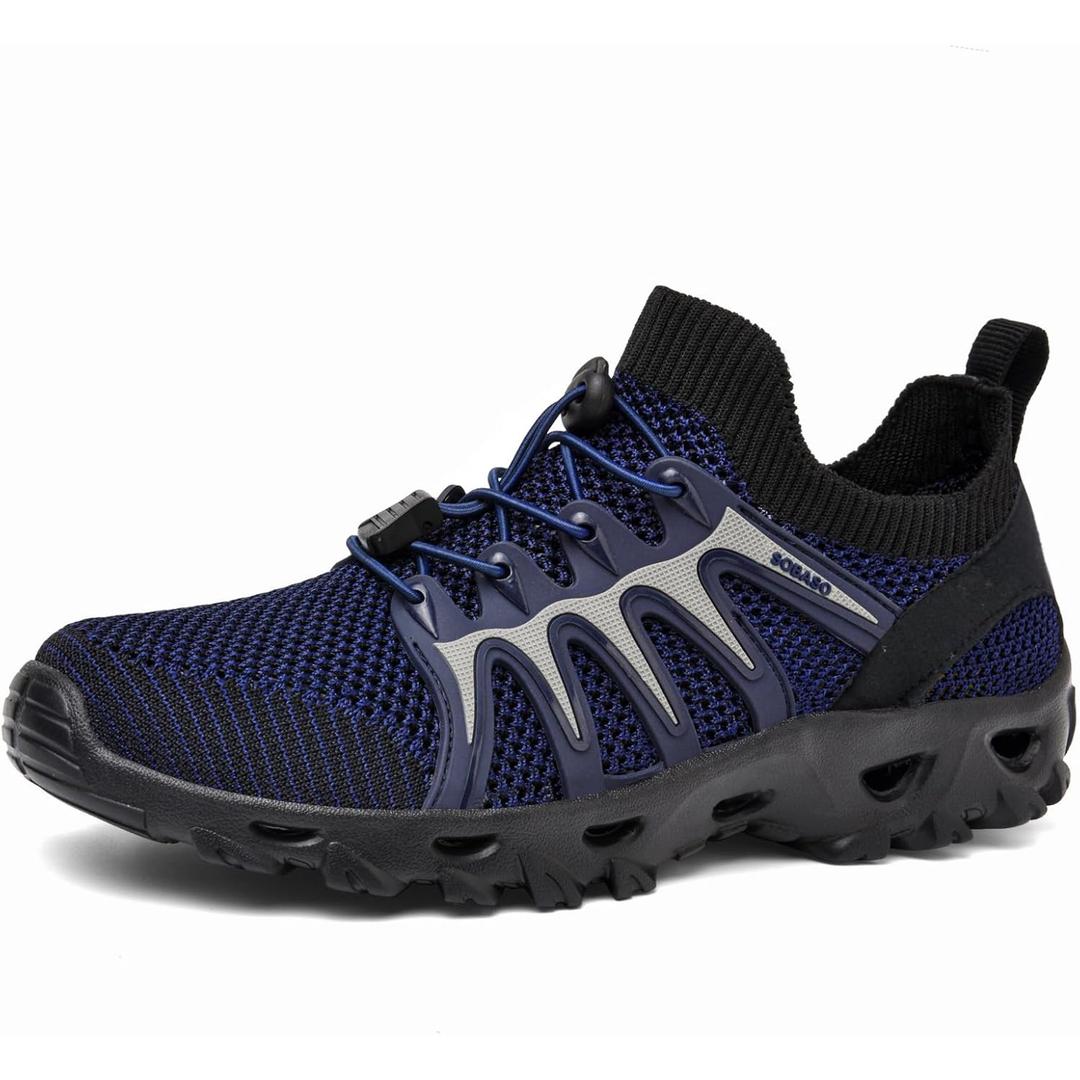 SOBASO Water Shoes for Women Men Quick-Dry Aqua Shoes Men's Hiking Water Shoes Women's Beach Shoes Lightweight Water Sports Shoes for Swimming Fishing Kayaking, 45