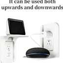 Outlet Shelf, Bathroom Wall Holder with Built-in Cable Management, Wall Organizer for Smart Home Decor Space Saving Electric Toothbrush Use as Echo Holder (2 Pack)