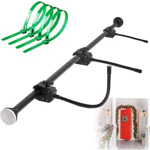 Garland Hanger for Front Door , Adjustable Fits 18"- 82" Door Widths , Heavy-Duty Christmas Halloween Decoration Holder for Wreaths, Lights & More , No Screws, Drilling, No Damage Door(18-82)