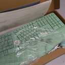 MEETION Ergonomic Keyboard and Mouse, Ergo Wireless Keyboard with Vertical Mouse, Split Curved Keyboard with Wrist Rest, Full Size Natural Typing, Windows/Mac/Computer/Laptop, Green