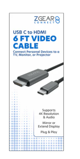ZGear USB-C to HDMI Video Cable 6Ft 
