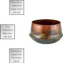 47th & Main Rustic Finished Planter/Pot, 7" Diameter, Copper/Blue