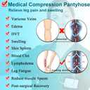 Medical Compression Pantyhose For Women & Men,20-30 mmHg Medical Grade Support Hose Tights For DVT,Pregnancy,Varicose Veins,Relief Shin Splints,Edema,Swelling, 2XL