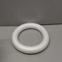 4 Pack 10 Inch Craft Foam Wreath, White Polystyrene Foam Circles Ring, Round Foam Wreath Form for Crafts DIY Arts Floral Projects Home Wedding Decor