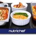 NutriChef Electric Warming Tray | Glass Surface Hot Serving Tray | Adjustable Temperature 140F to 230F | Energy Efficient & Space Saving | Perfect for Buffets,Parties & More | 21.2 x 16.5 IN | Blue