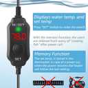 150W Submersible Aquarium Heater for 15-30 Gallon Tanks | Compact Fish Tank Heater with LED Digital Thermostat, Memory Function, Dry-Run & Overheat Protection