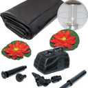Koolatron Koolscapes 400 Gallon Pond Kit with Lighting, 400 Gallon with Sola, Black