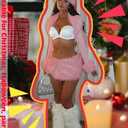 Women's Fuzzy Leg Warmers, Soft Warm Fur Boot Covers for Women, Furry Shoes Covers for Christmas Halloween Party Costume