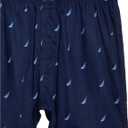 Nautica Men's Classic Cotton 3-Pack Woven Boxers (Blue, XL)