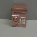 Mini ATM Piggy Bank ATM Machine Best Gift for Kids,Electronic Code Piggy Bank Money Counter Safe Box Coin Bank for Boys Girls Password Lock Case (Rose Gold)