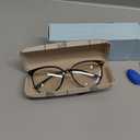 Gaoye Blue Light Blocking Glasses, Retro Round Eyewear Frame Anti Eyestrain Computer Glasses for Women Men - GY1688 (Light Black Frame/Transparent Lens)