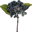 Vickerman 13" Blue Artificial Dried Hydrangea Pick, 3 per Bag.