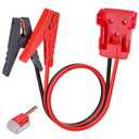 Jumper Cables with Alligator Clips Compatible with Milwaukee M18 18V Battery, 2ft 8AWG Silicone Wire Jumper Starter Clamps, Automotive Booster Cable for Jump Starting Car Using Tool Battery