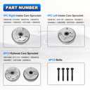 4pcs Variable Valve Timing Cam Phaser VVT Camshaft Sprocket Intake Exhaust Gear with Bolt Compatible with Cadillac ATS CTS STS Chevy Impala Buick GMC Acadia 3.0L 3.6L Replace# 12626160 12626161 12614464