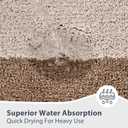anllugs Bathroom Rugs 20" x 30", Non-Slip Extra Soft Absorbent Bath Rugs, Machine Washable Quick Dry Bath Mats for Bathroom Floor, Shower, Bathtub and Sink, Beige & Grayish Brown